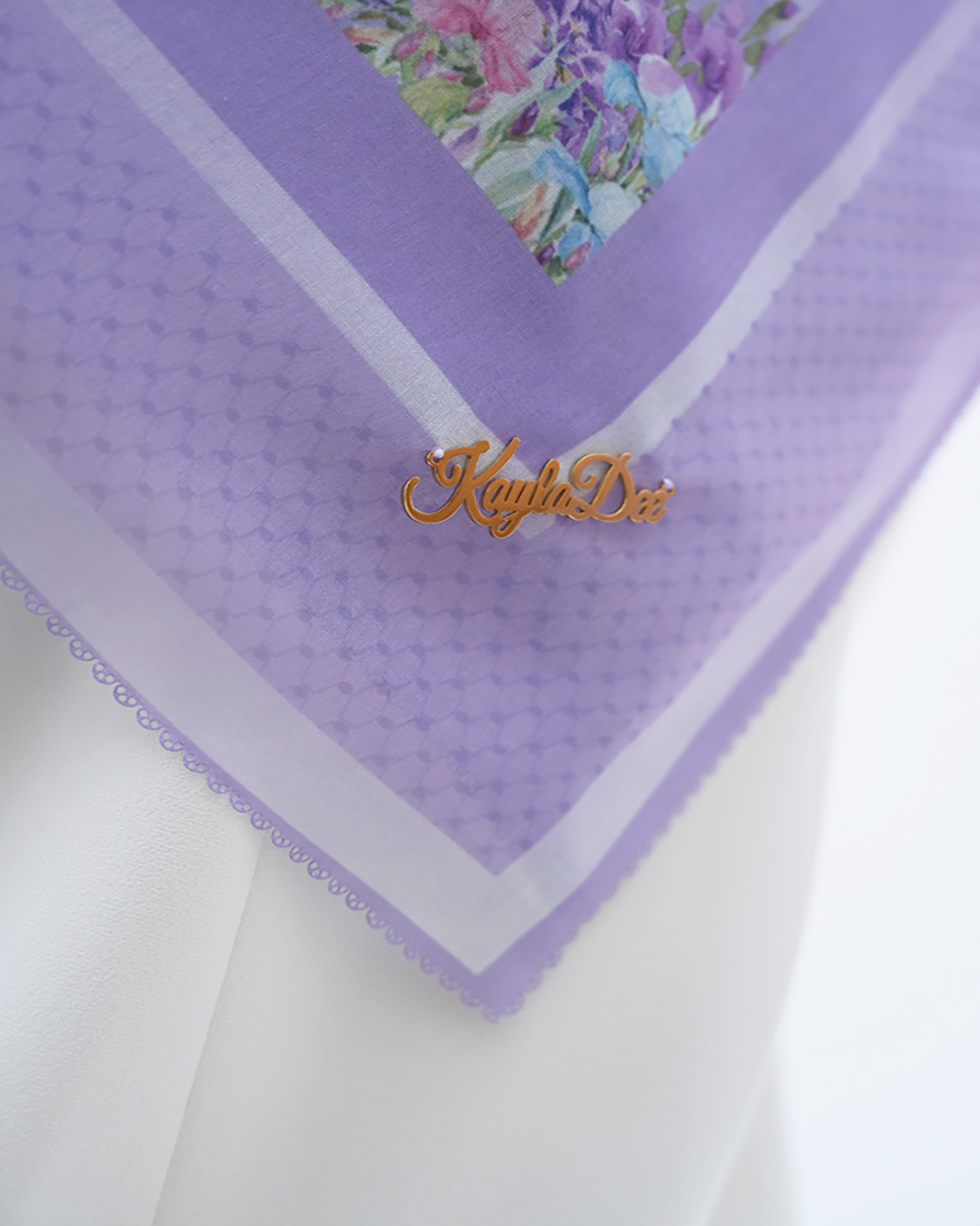 Jilbab voile premium square scarves lasercut