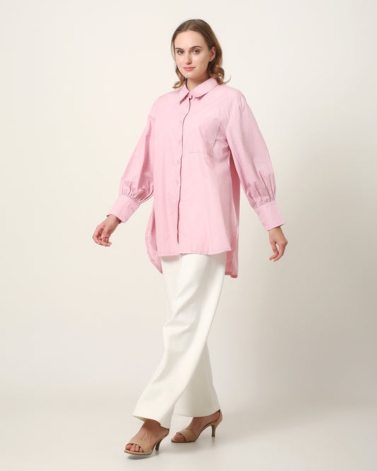 woman tops oversized shirt pakaian wanita atasan puff sleeve